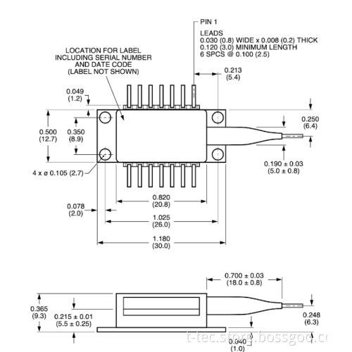 Singlemode Fiber Pigtail Butterfly 1311nm DFB Laser 13mW